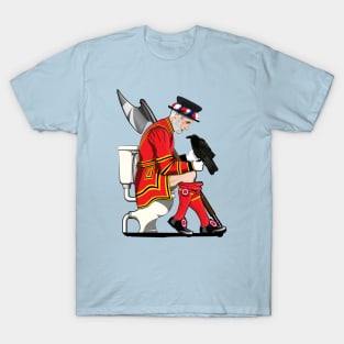 British Beefeater on the Toilet T-Shirt